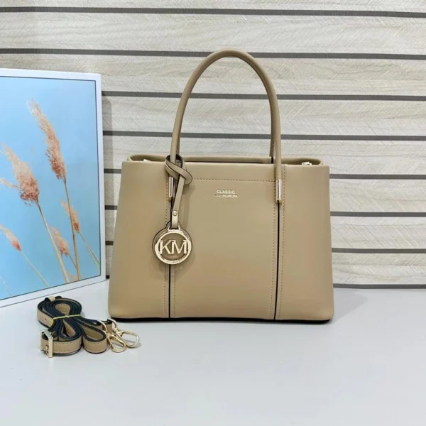 Classic KM Charm Double-Handle Tote