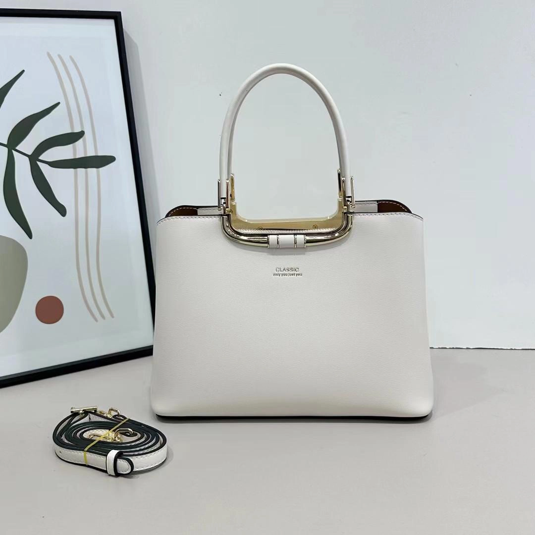 Classic Structured Satchel / Top-Handle Handbag