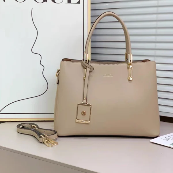Classic Structured Top-Handle Tote Satchel includes a detachable crossbody strap